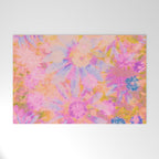 far out! pink floral tie dye Welcome Mat Gallery Image 1