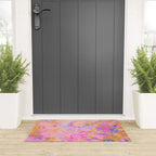 far out! pink floral tie dye Welcome Mat Gallery Image 3