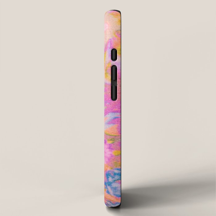 far out! pink floral tie dye iPhone Case Gallery Image 2