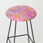 far out! pink floral tie dye Stool Gallery Image 2