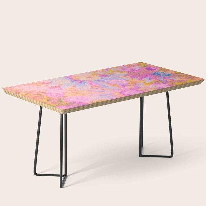 far out! pink floral tie dye Coffee Table Gallery Image 1