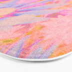 far out! pink floral tie dye Bath Mat Gallery Image 3