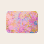 far out! pink floral tie dye Bath Mat Gallery Image 1