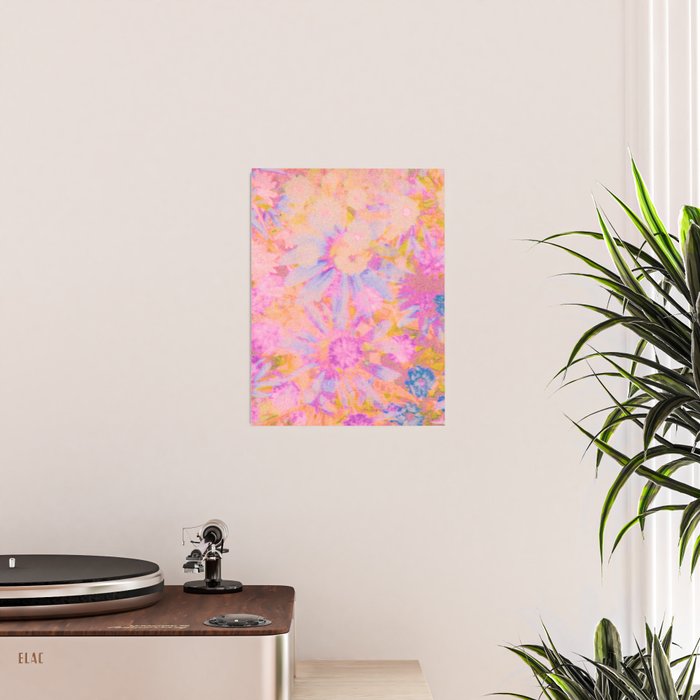 far out! pink floral tie dye Poster Gallery Image 2
