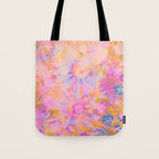 far out! pink floral tie dye Tote Bag Gallery Image 1