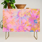 far out! pink floral tie dye Credenza Gallery Image 1