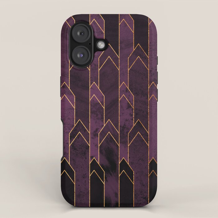 Pretty Purple Plum Geo Crystals iPhone Case Gallery Image 1