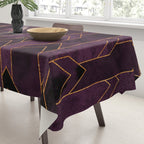 Pretty Purple Plum Geo Crystals Tablecloth Gallery Image 3