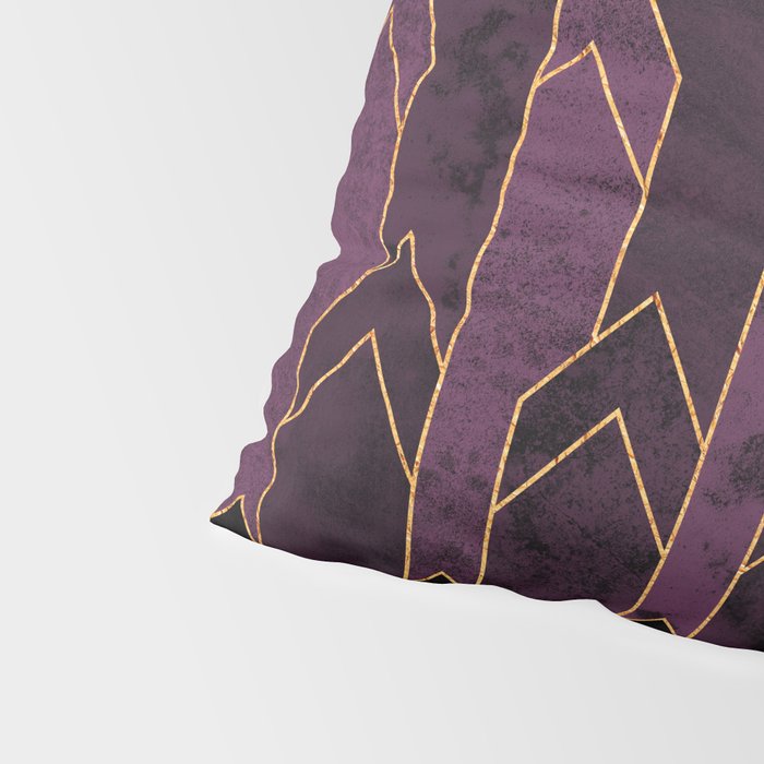 Pretty Purple Plum Geo Crystals Pillow Sham Gallery Image 4