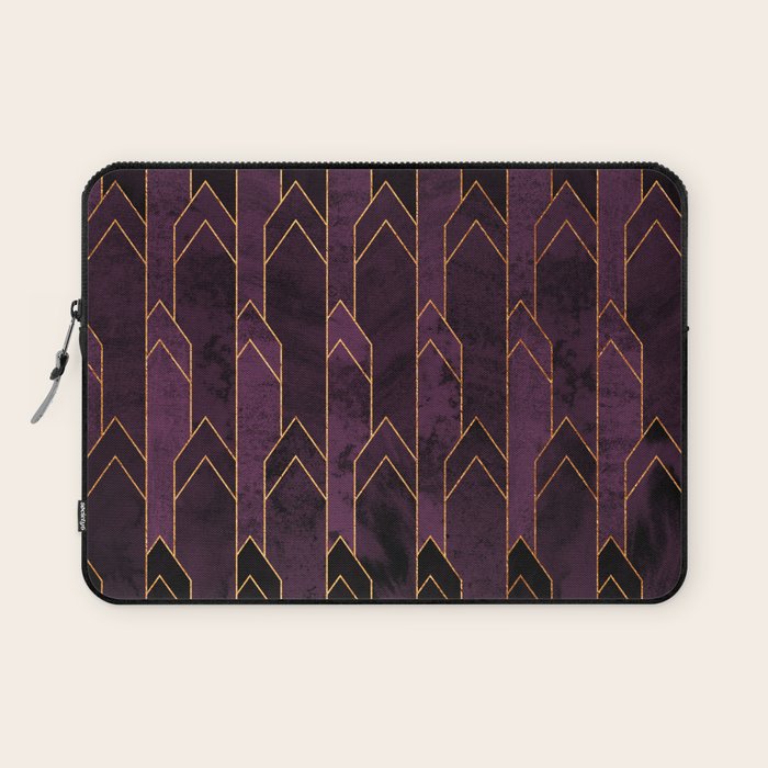 Pretty Purple Plum Geo Crystals Laptop Sleeve Gallery Image 1