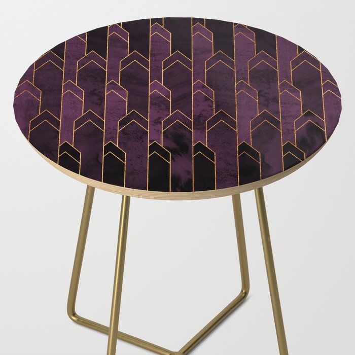 Pretty Purple Plum Geo Crystals Side Table Gallery Image 2