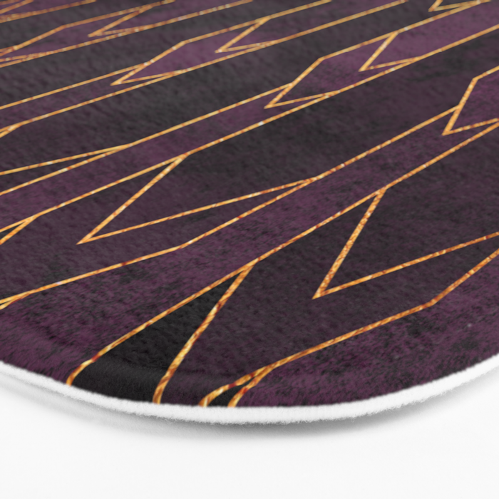Pretty Purple Plum Geo Crystals Bath Mat Gallery Image 3