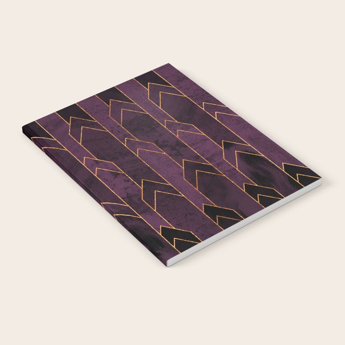 Pretty Purple Plum Geo Crystals Notebook Gallery Image 2