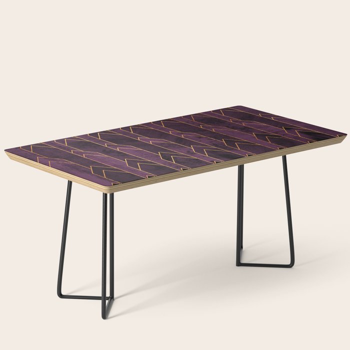 Pretty Purple Plum Geo Crystals Coffee Table Gallery Image 1