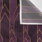 Pretty Purple Plum Geo Crystals Wall Tapestry Gallery Image 3