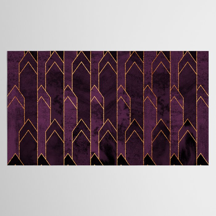 Pretty Purple Plum Geo Crystals Tablecloth Gallery Image 2
