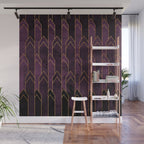 Pretty Purple Plum Geo Crystals Wall Mural Gallery Image 1