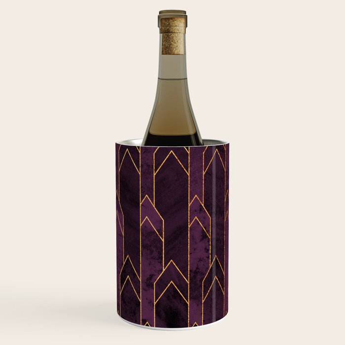 Pretty Purple Plum Geo Crystals Wine Chiller Gallery Image 1