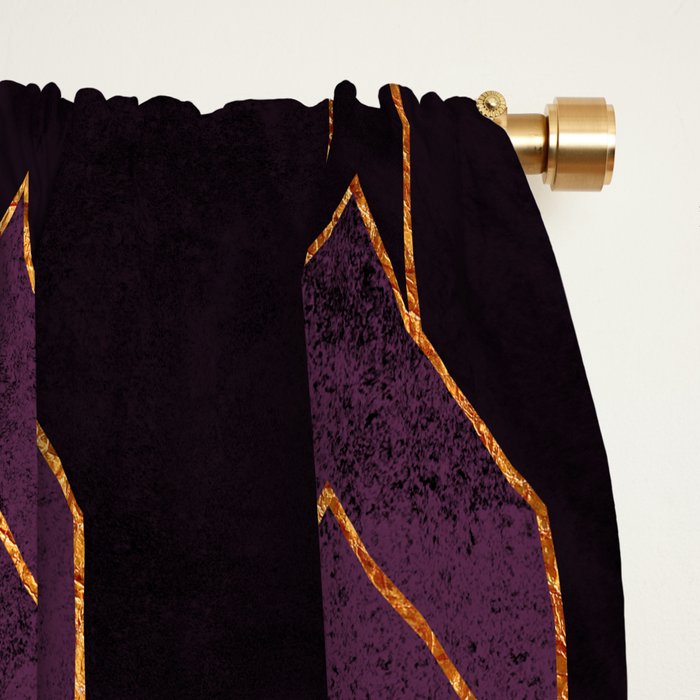 Pretty Purple Plum Geo Crystals Window Curtain Gallery Image 2