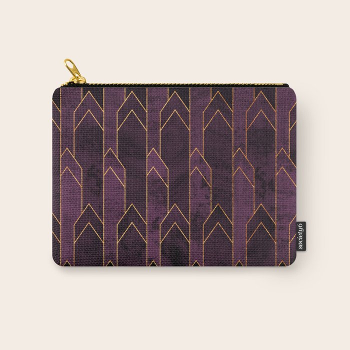 Pretty Purple Plum Geo Crystals Carry All Pouch Gallery Image 1