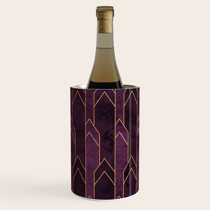 Pretty Purple Plum Geo Crystals Wine Chiller Gallery Image 2