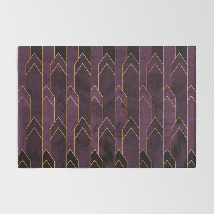 Pretty Purple Plum Geo Crystals Rug Gallery Image 2