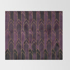 Pretty Purple Plum Geo Crystals Throw Blanket Gallery Image 2