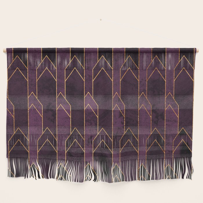 Pretty Purple Plum Geo Crystals Wall Hanging Gallery Image 1
