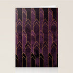 Pretty Purple Plum Geo Crystals Stationery Card Gallery Image 2