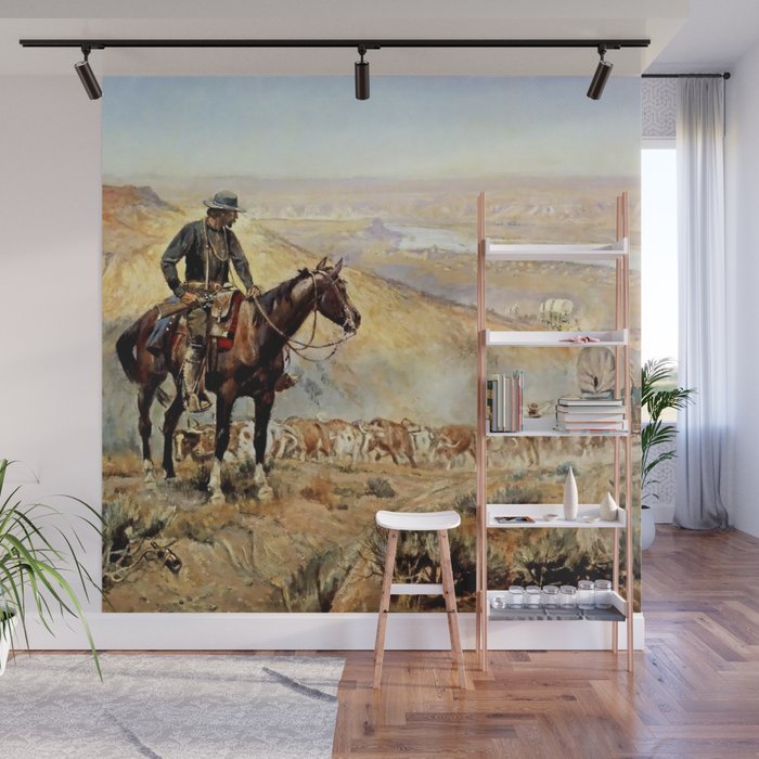 âThe Wagon Bossâ by Charles M Russell Wall Mural Gallery Image 1
