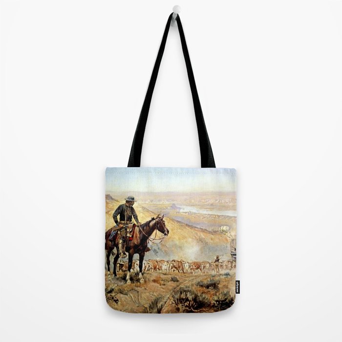 âThe Wagon Bossâ by Charles M Russell Tote Bag Gallery Image 2