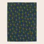 Stella - Atomic Age Mid Century Modern Pattern in Light Mustard Yellow and Navy Blue Poster Gallery Image 4