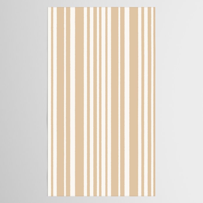 Classic Stripes XLIII - Neutral Tan Tablecloth Gallery Image 2