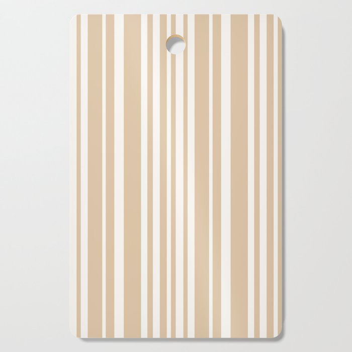 Classic Stripes XLIII - Neutral Tan Cutting Board Gallery Image 1