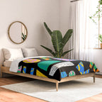 Modern abstract collage art shapes pattern  Comforter Gallery Image 2