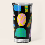 Modern abstract collage art shapes pattern  Travel Mug Gallery Image 3