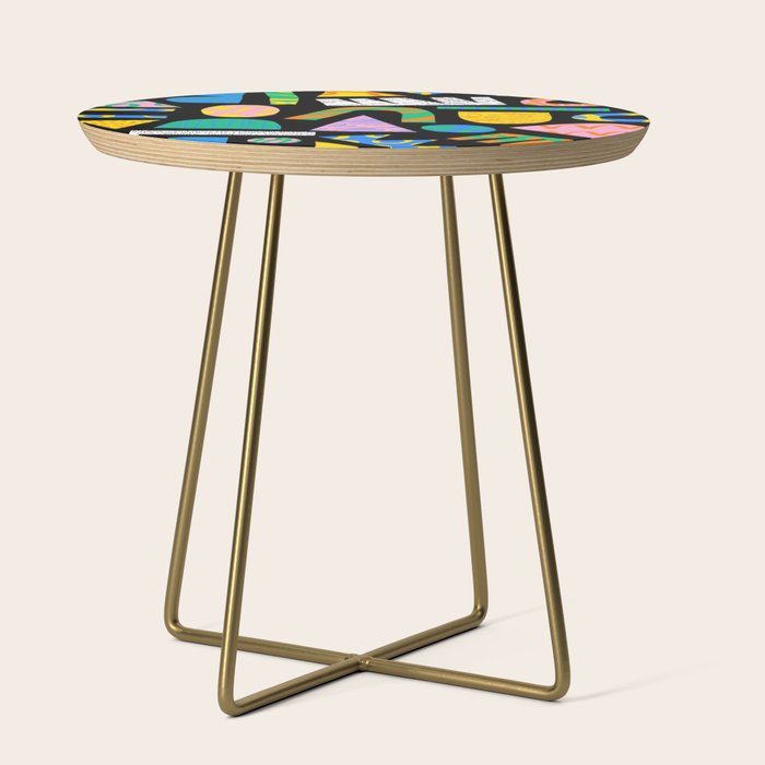 Modern abstract collage art shapes pattern  Side Table Gallery Image 1