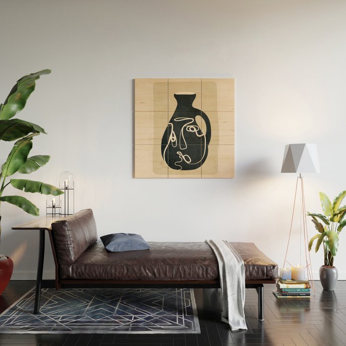 Abstract Vase 5 Wood Wall Art Gallery Image 2