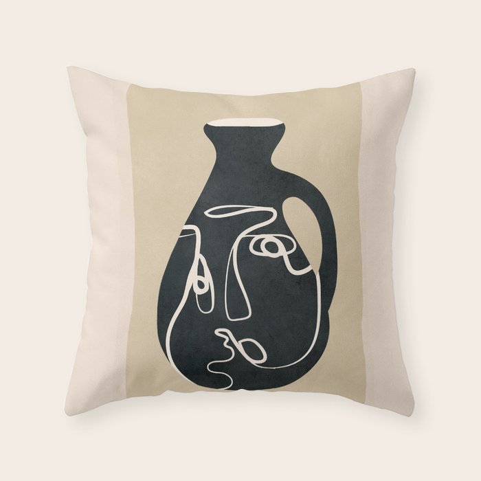 Abstract Vase 5 Throw Pillow Gallery Image 1
