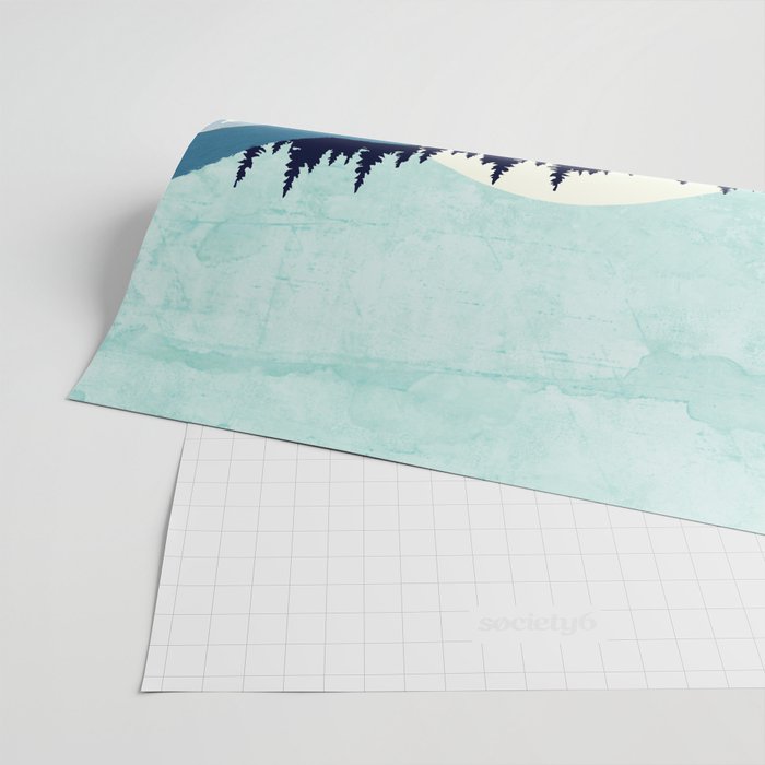 Blue Forest Lake Wrapping Paper Gallery Image 2