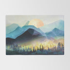 Mountain Lake Under Sunrise Rug Gallery Image 2