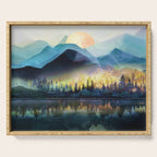 Mountain Lake Under Sunrise Serving Tray Gallery Image 1