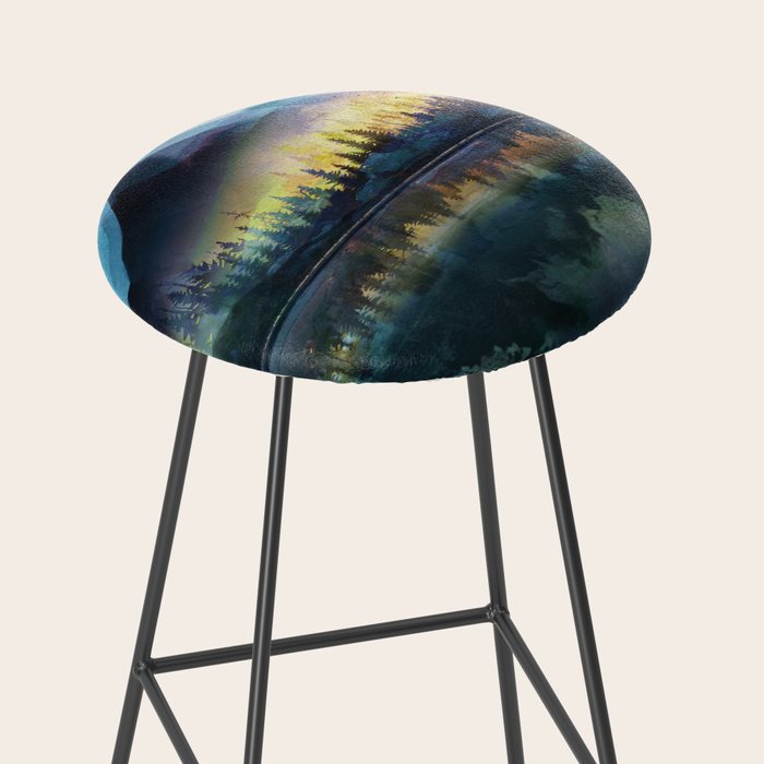 Mountain Lake Under Sunrise Stool Gallery Image 2