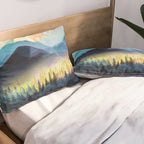 Mountain Lake Under Sunrise Pillow Sham Gallery Image 2