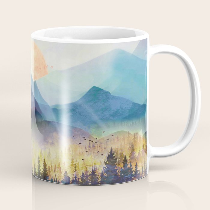 Mountain Lake Under Sunrise Coffee Mug Gallery Image 1
