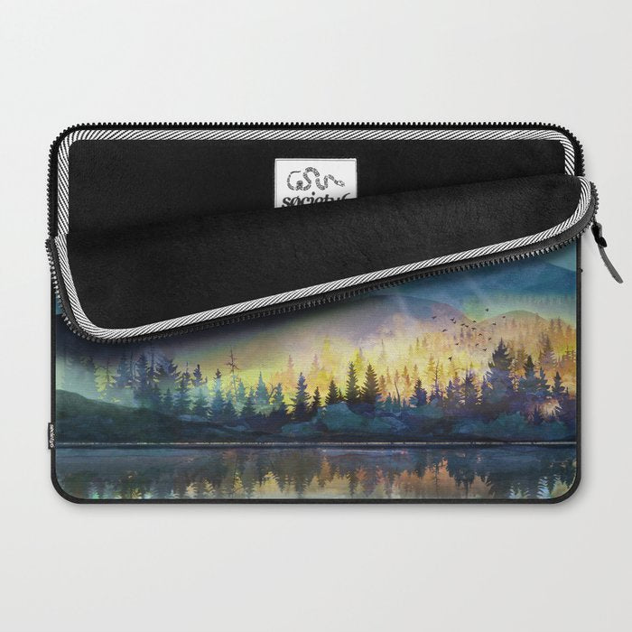 Mountain Lake Under Sunrise Laptop Sleeve Gallery Image 2