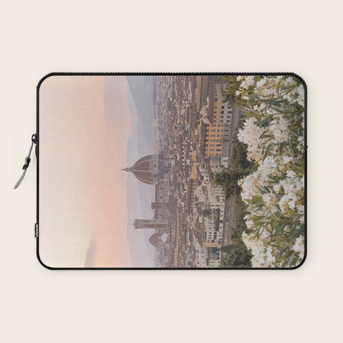Il Duomo At Sunset Photo | Florence City View In Pastel Colors Art Print | Tuscany, Italy Travel Photography Laptop Sleeve Gallery Image 1