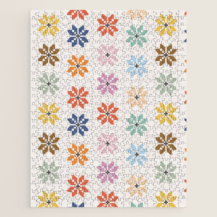 Elegant Pastel Festive Stars Pattern Jigsaw Puzzle Gallery Image 1
