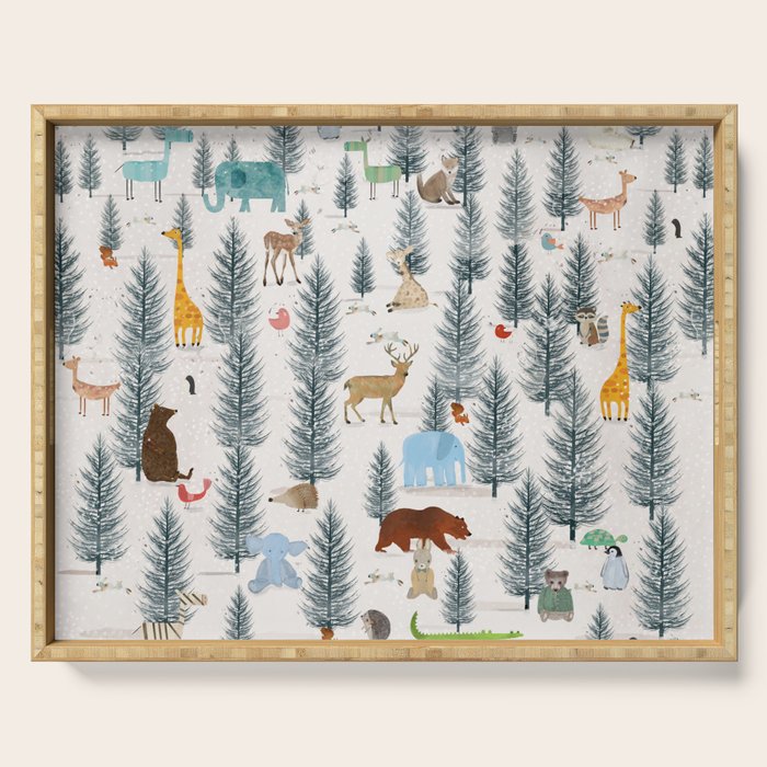 little nature woodland Serving Tray Gallery Image 1