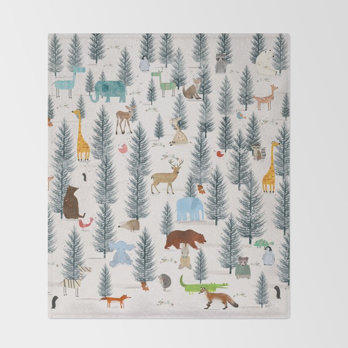 little nature woodland Throw Blanket Gallery Image 2